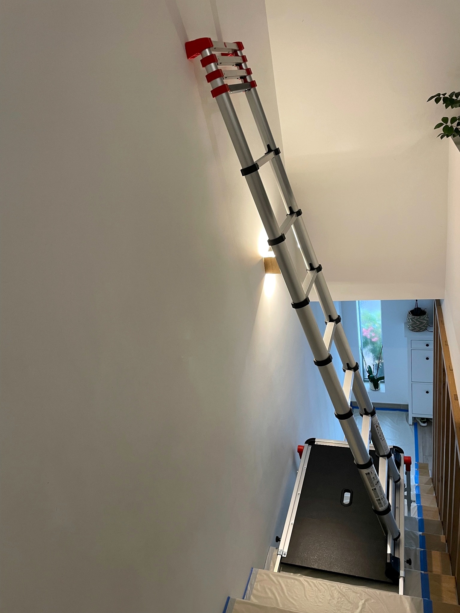 Escalier photographié pendant les travaux